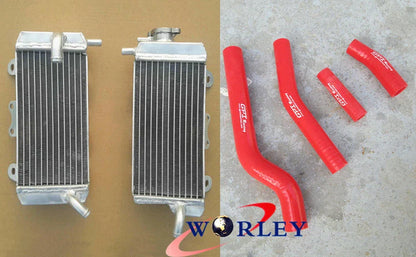 Aluminum Radiator & Red Hose Kit for Yamaha YZF450 YZ450F (2007-2009)