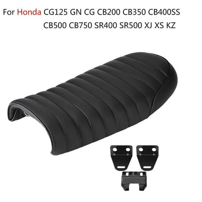 Soft Leatherette Motorcycle Seat Cushion for Cafe Racer Universal (N/A)
