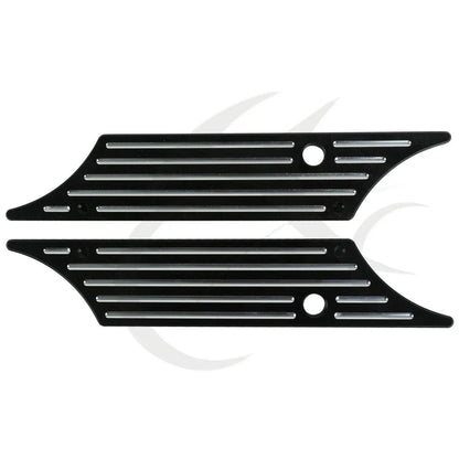 Black Saddlebag Latch Covers for Harley Street Electra Glide (1993-2013)
