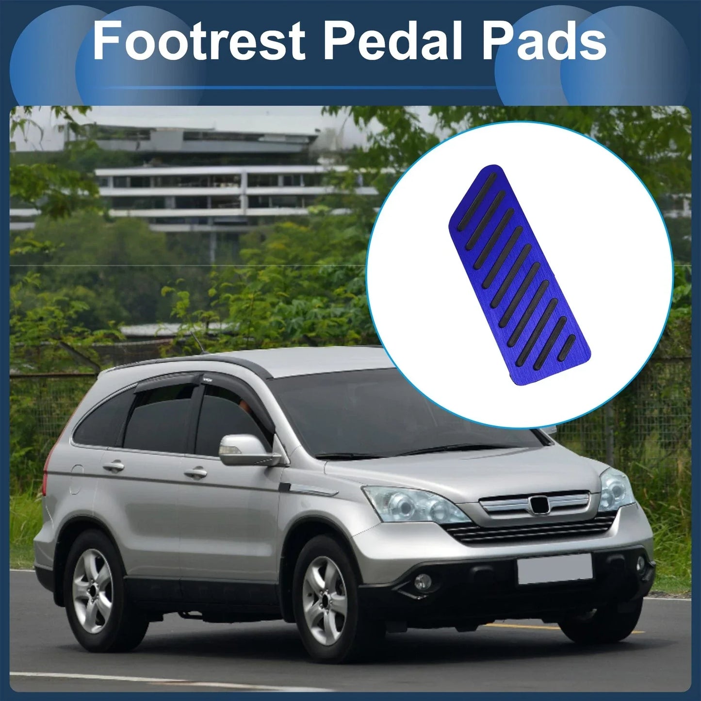 Footrest Pedal Pad Cover for Honda CR-V (2017-2024) - 1 x Blue
