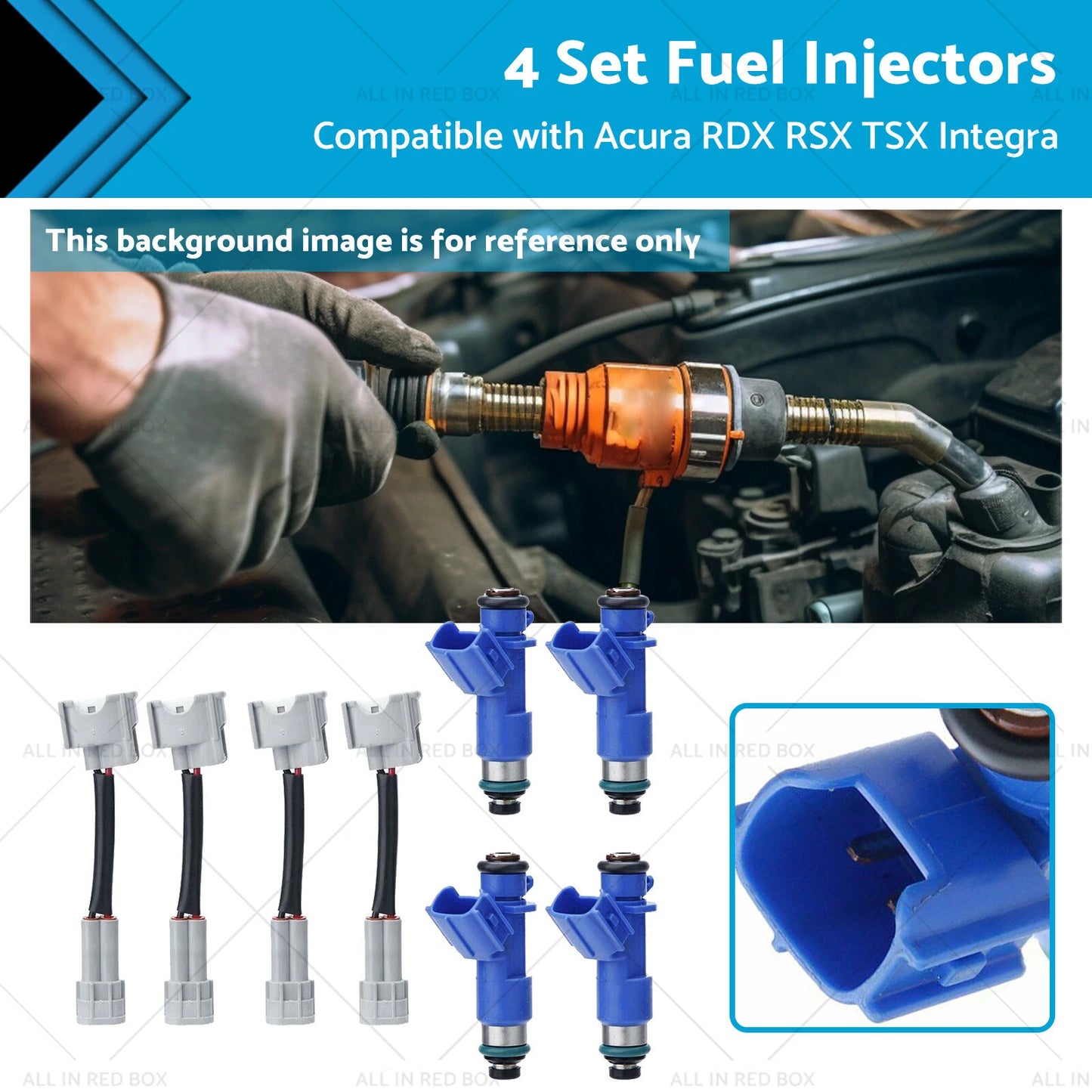 4 x Fuel Injectors for Acura RDX RSX TSX Integra (1997-2012)
