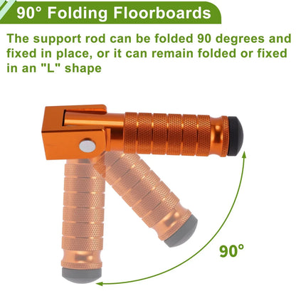 Motorcycle Foot Pegs for Honda, Suzuki, Yamaha - Rear Brake Pedal - Orange