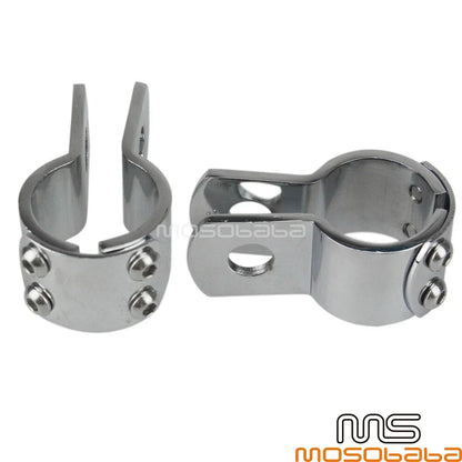 1-1/4" Highway Engine Guard Foot Pegs Clamps for Harley Dyna Sportster (2006-2023)