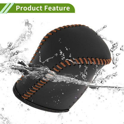 Lexus NX300 Gear Shift Knob Cover 2 x Black Brown Faux Leather (2014-2021)