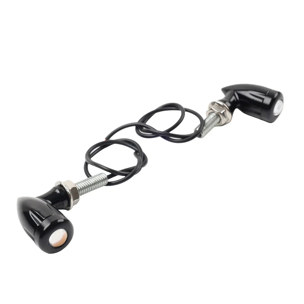 Mini Turn Signal Light Blinker Black for Harley Bobber Cafe Racer