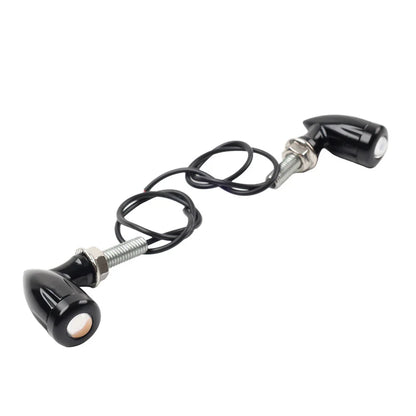 Mini Turn Signal Light Blinker Black for Harley Bobber Cafe Racer