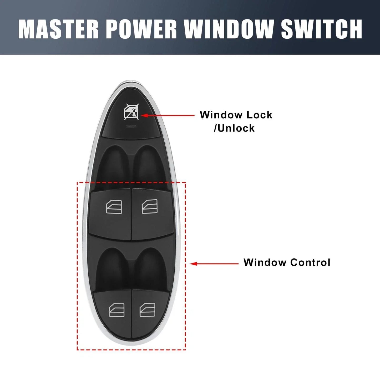 Master Driver Side Power Window Switch for Mercedes-Benz E280 (2007)
