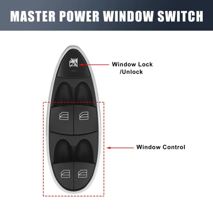 Master Driver Side Power Window Switch for Mercedes-Benz E280 (2007)