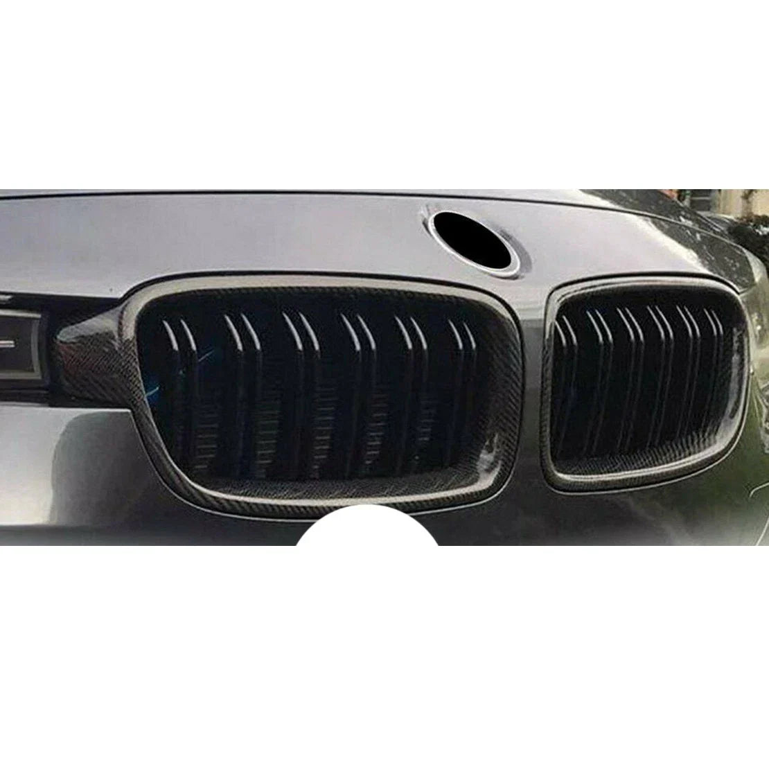 2 x Carbon Fiber Front Kidney Grilles for BMW 3 Series F30 F31 (2012-2018)