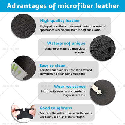 4 x Black Leather Door Armrest Panel Covers for VW Jetta Golf MK5 (2005-2010)