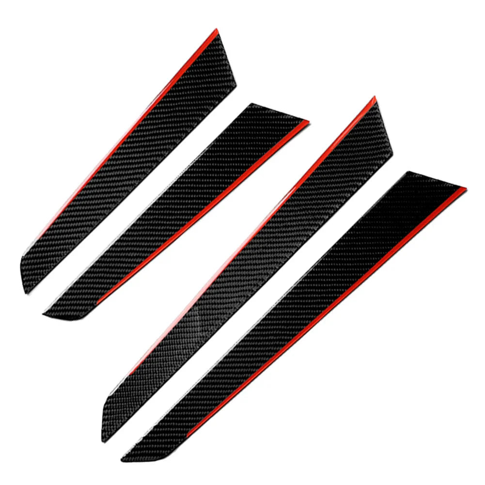 4x Carbon Fiber Interior Door Panel Covers for Mercedes-Benz W204 (2007-2014)