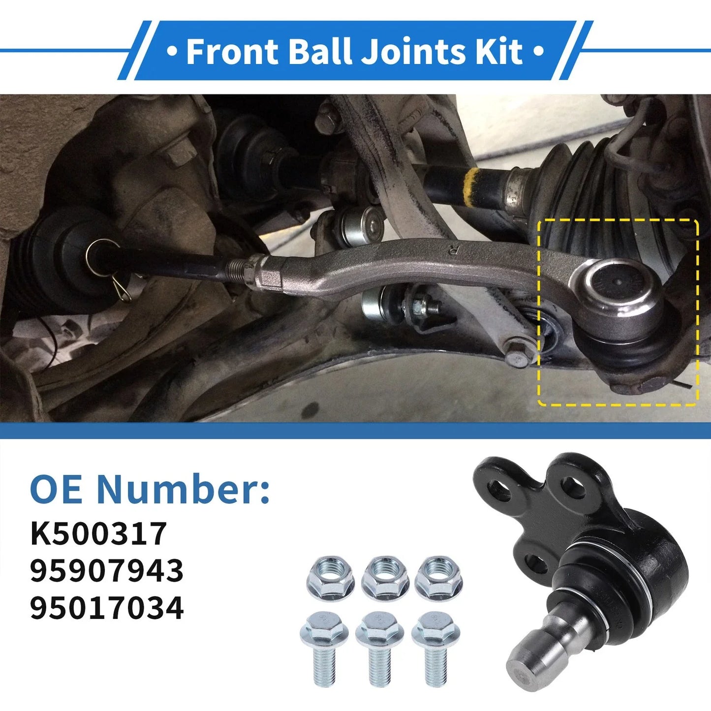 2 x Front Lower Ball Joints for Buick Encore (2013-2022)