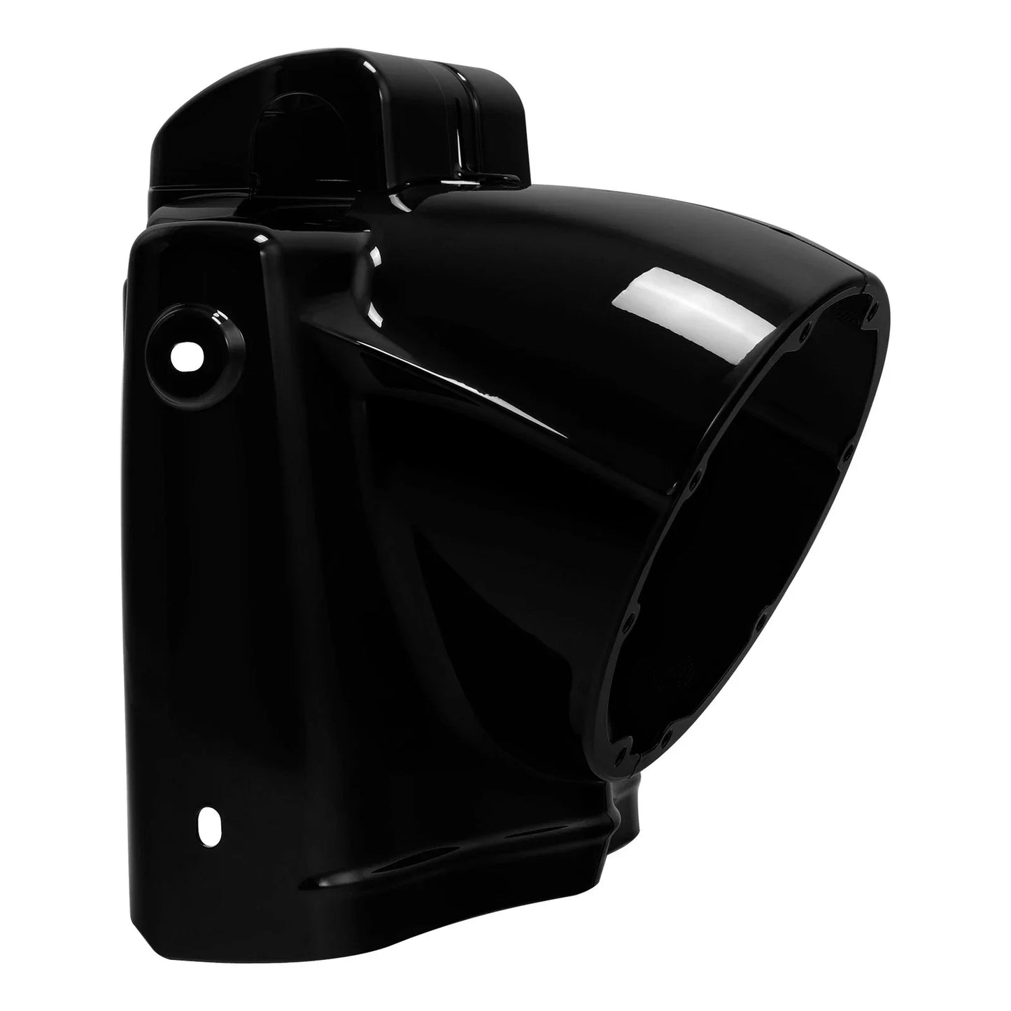 Black 7" Round Headlight Nacelle Cover for Harley Touring Road King (2014-2025)