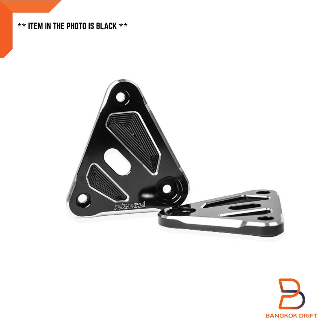 Silver Aluminium Headlight Mounting Plate Pair for Honda Monkey Z125 (18-24)