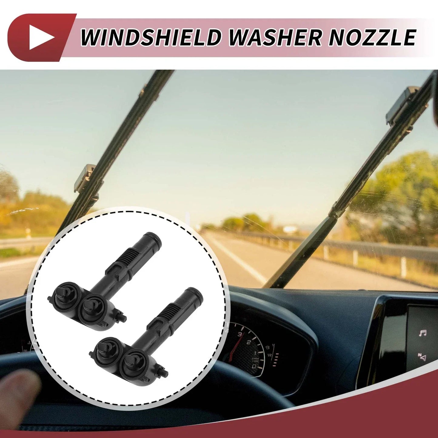 Headlight Washer Nozzle 2 x for Porsche Cayenne (2011-2018)
