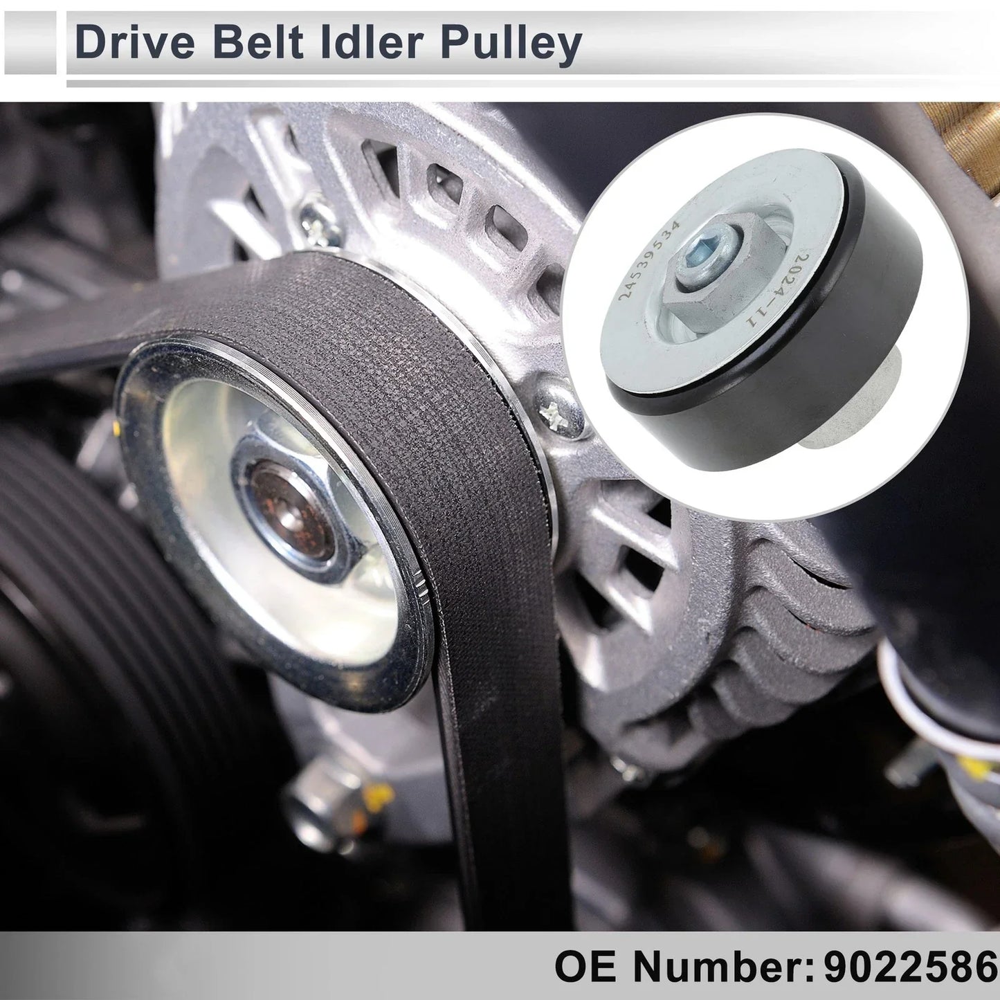 Drive Belt Idler Pulley for Chevrolet Spark (2010-2015) Black 1 x Piece