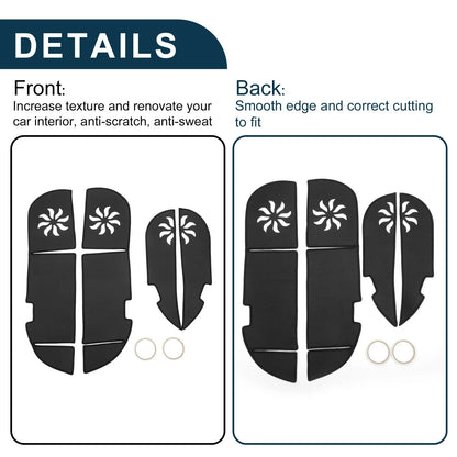 Car Door Anti Kick Pad Sticker Protector for Lexus RX (2009-2014) Black 1 Set
