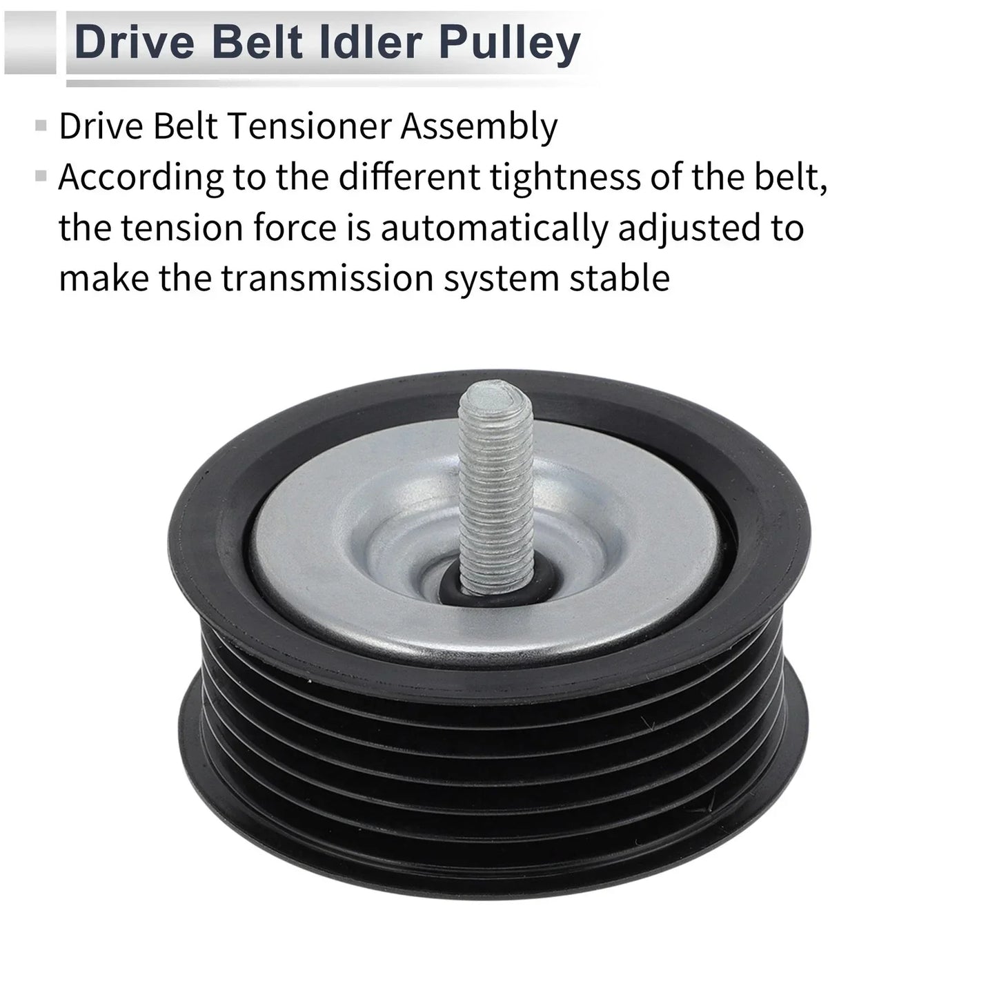 Drive Belt Idler Pulley for Mercedes-Benz W212 (2009-2014) Black 1 x Pc