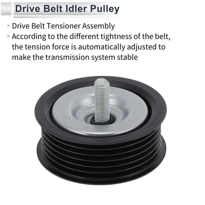 Drive Belt Idler Pulley for Mercedes-Benz W212 (2009-2014) Black 1 x Pc