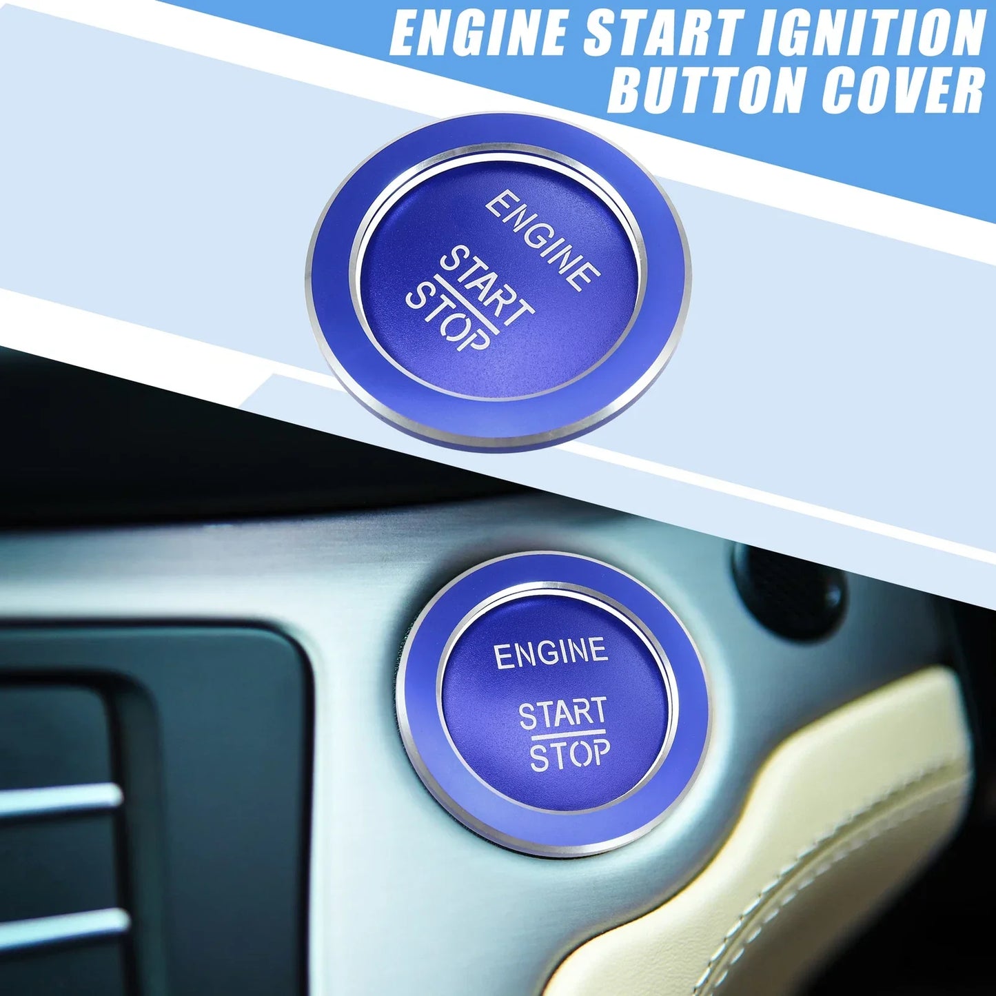 Engine Start Stop Button Cover for Mercedes-Benz B C GLC GLA CLA ML (2015-2023)