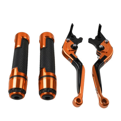 Orange Extendable Brake Clutch Levers & Handlebar Grips for Honda CBR600RR (2003-2016)