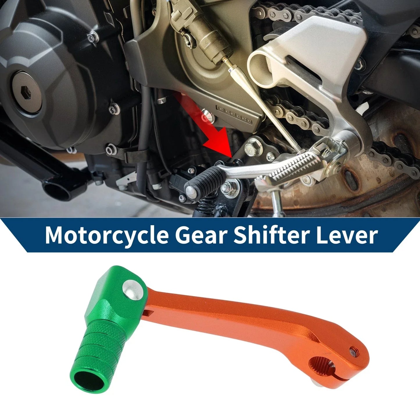 Folding Motorcycle Gear Shifter Lever for Honda CRF150F (2003-2017) Orange Green