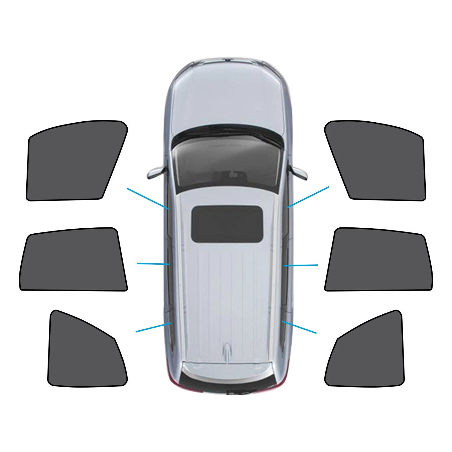 Magnetic Mesh Sun Blind Shades for BMW iX3 (2023-2024)