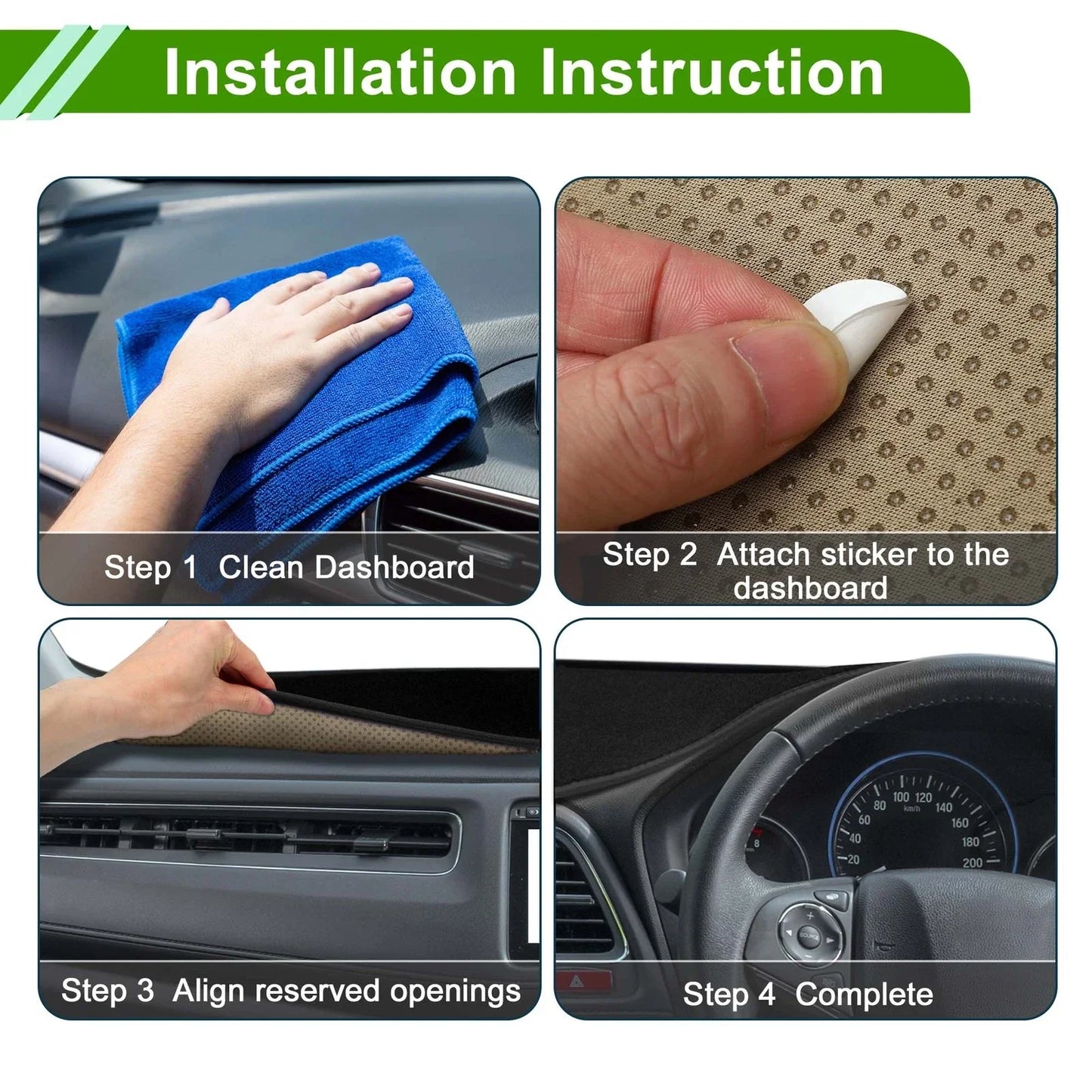 Dashboard Cover Mat for Mercedes Benz GLA Class X156 2014-2020 Black