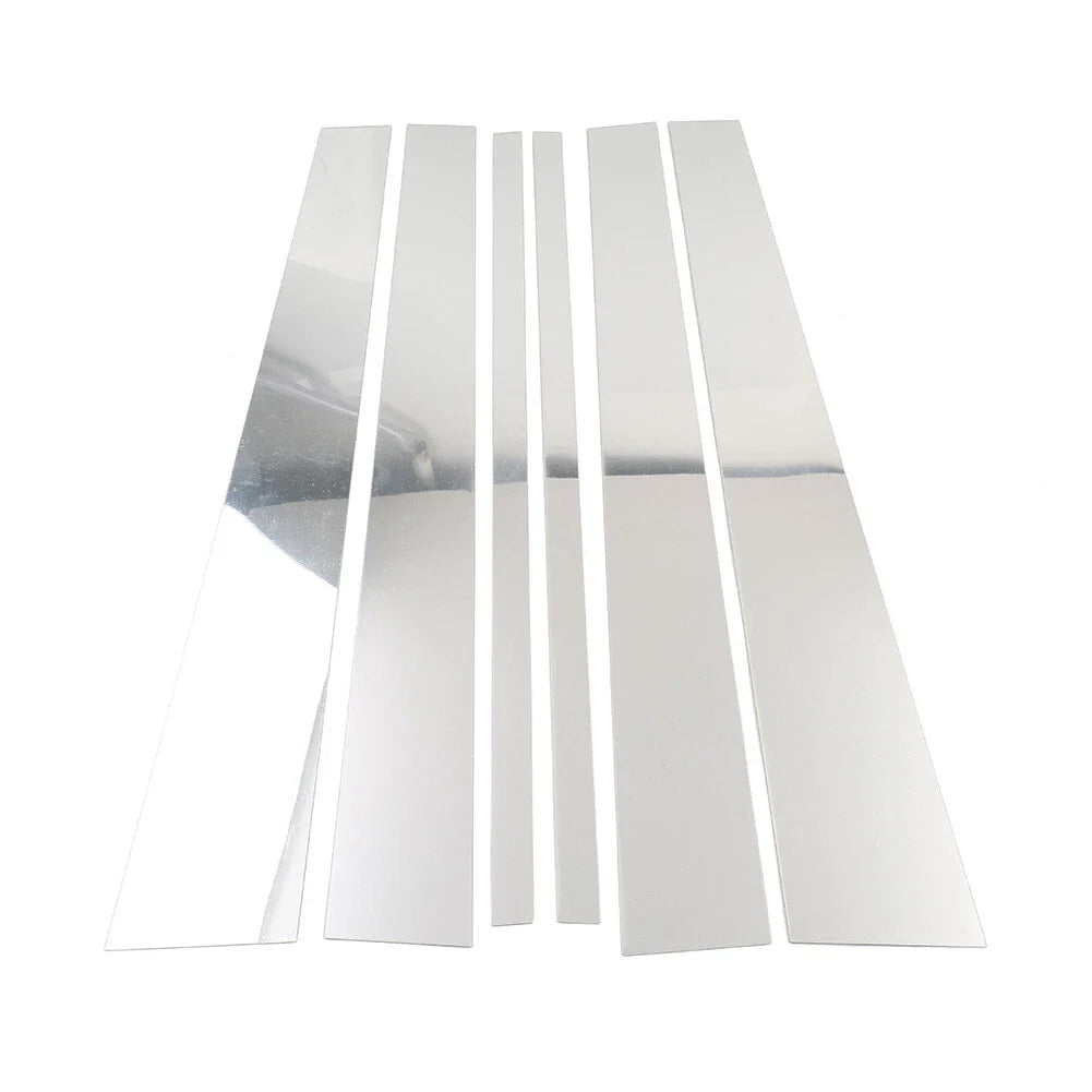 6 x Silver Center Pillar Posts Trim for Ford Expedition Navigator (1997-2016)