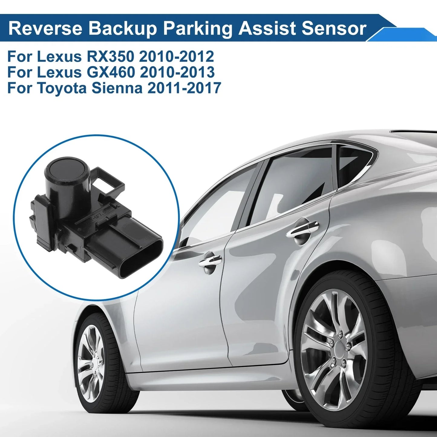 Reverse Backup Parking Sensor for Lexus RX350 (2010-2012) - Black 1 x Unit