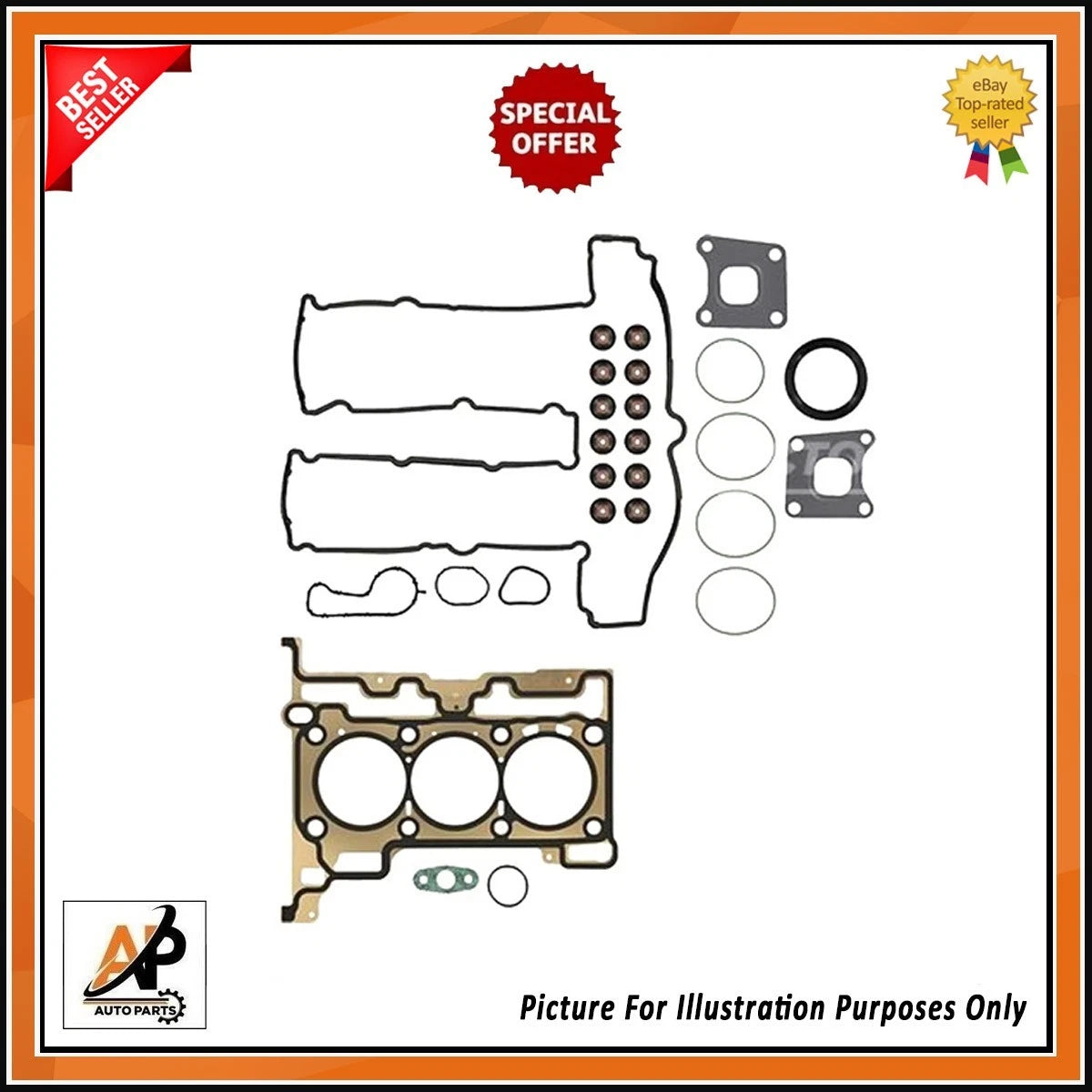 Head Gasket Kit with Bolts Replacement for Ford 1.0 EcoBoost (2012–2020)
