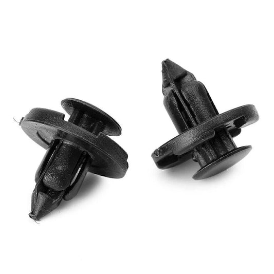 100 x 8mm Black Hole Plastic Rivets for Nissan Fender