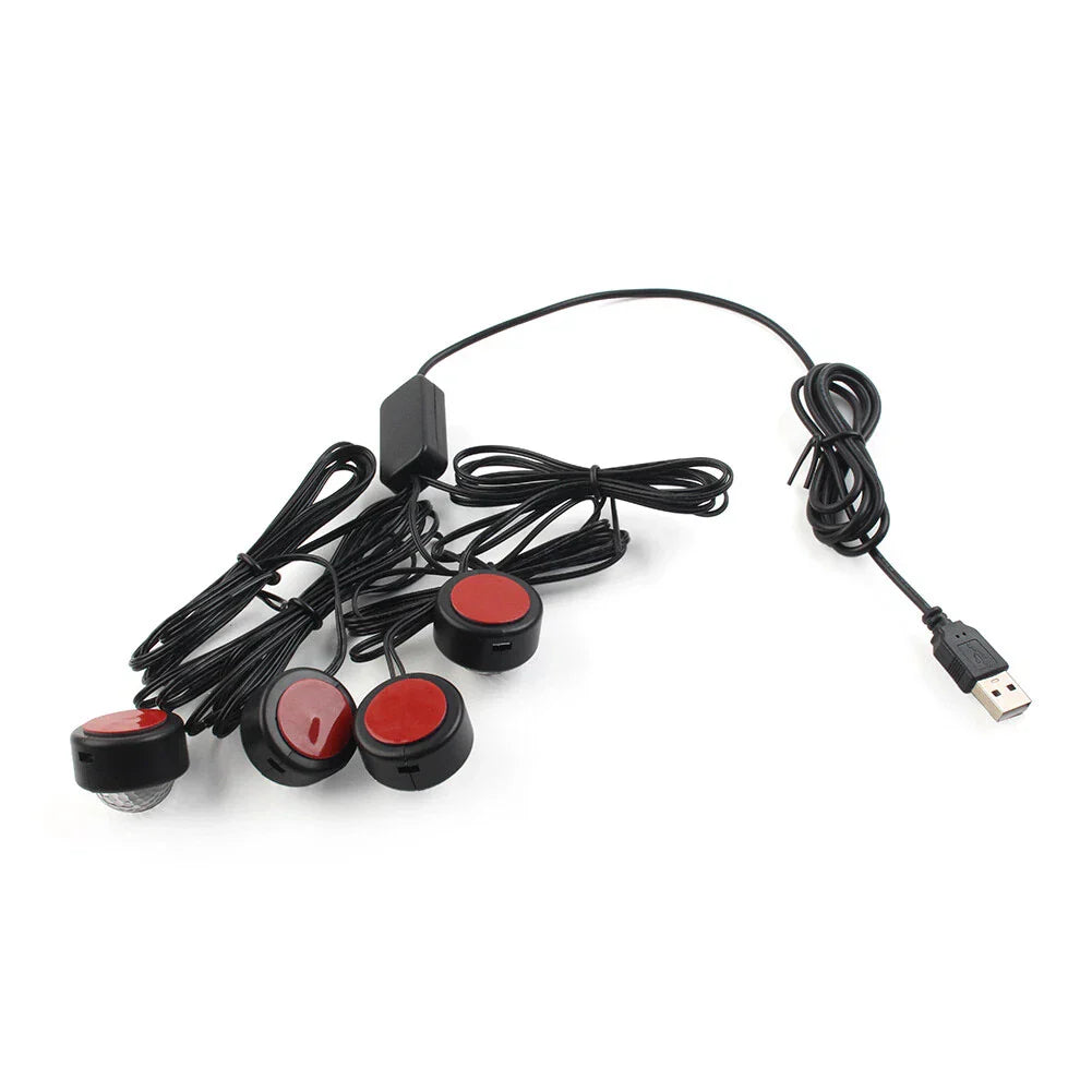 Colorful USB Ambient Foot Lamp for Car Interior Lighting