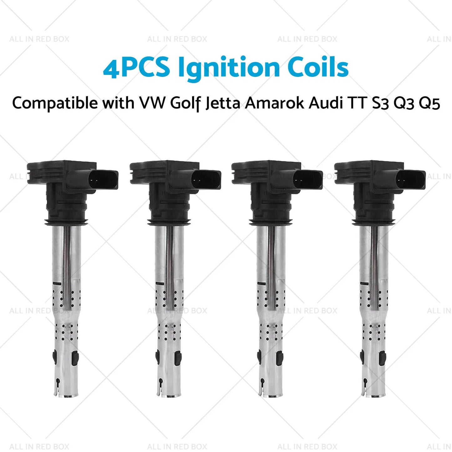 4 x Ignition Coils for VW Golf Jetta Amarok Audi TT S3 Q3 Q5 1.8L 2.0L (2006-2020)