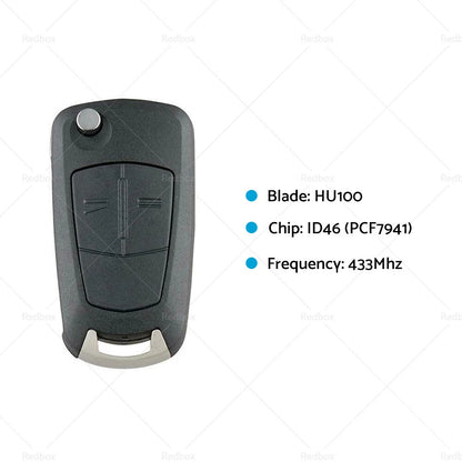 Remote Control Key Fob for Holden Astra (2005-2009)