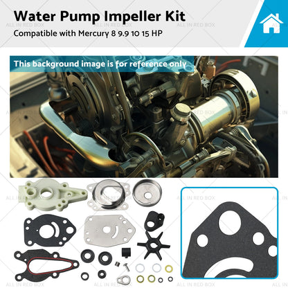 Water Pump Impeller Kit for Mercury 8-15 HP Outboards
