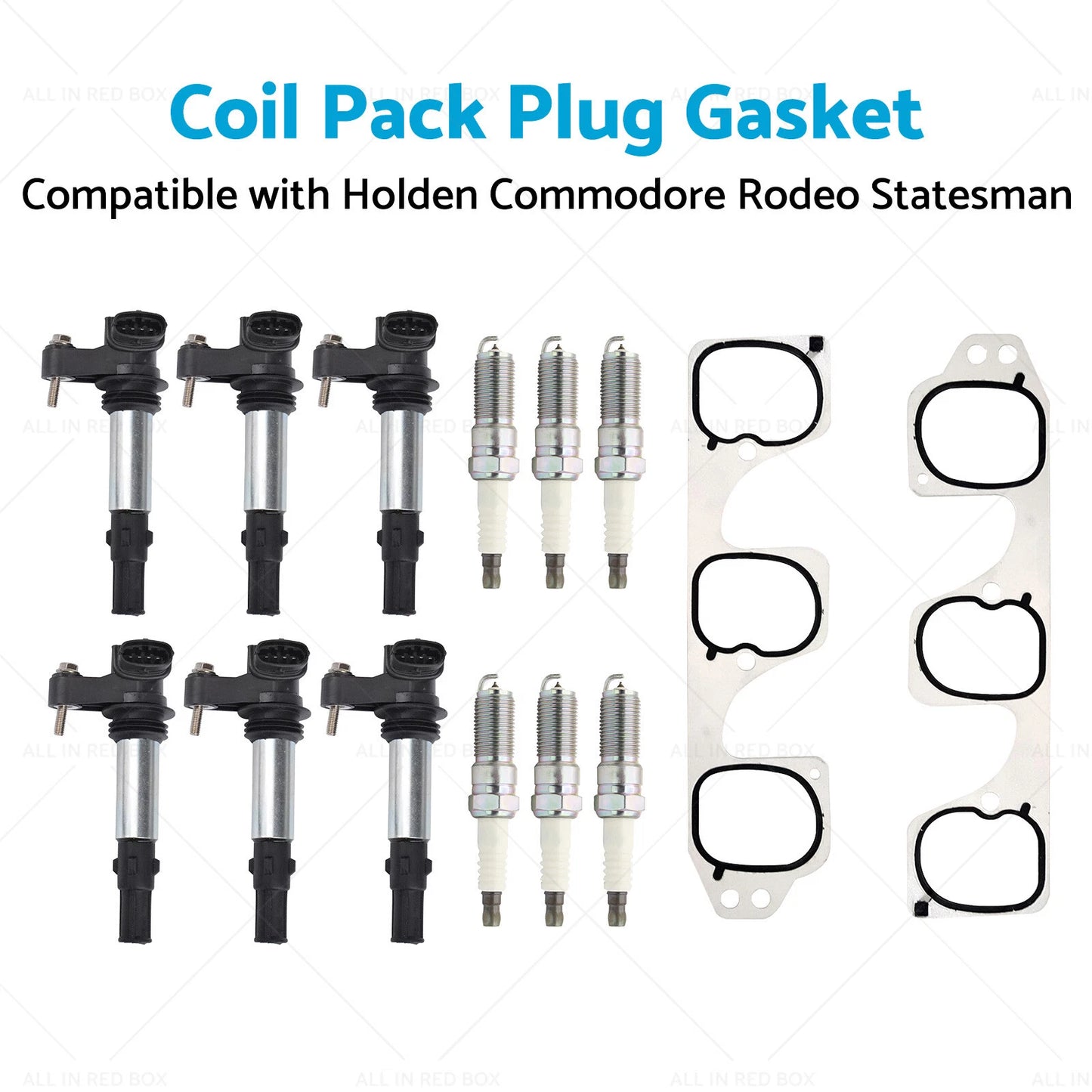6 x Coil Pack Plugs Gaskets for Holden Calais Commodore Rodeo Statesman