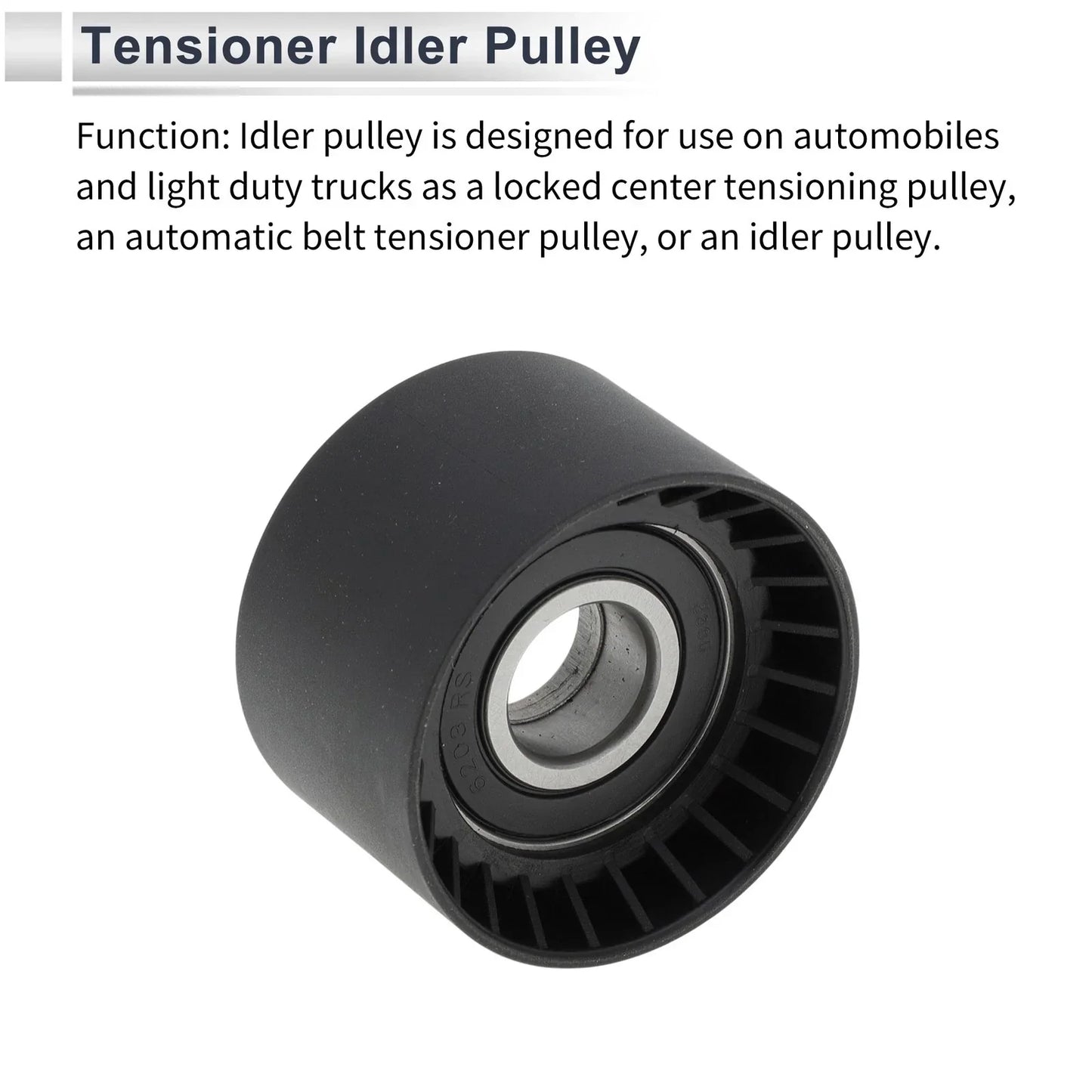 Drive Belt Idler Pulley for Mercedes-Benz M-Class (2005-2011) Black 1 x