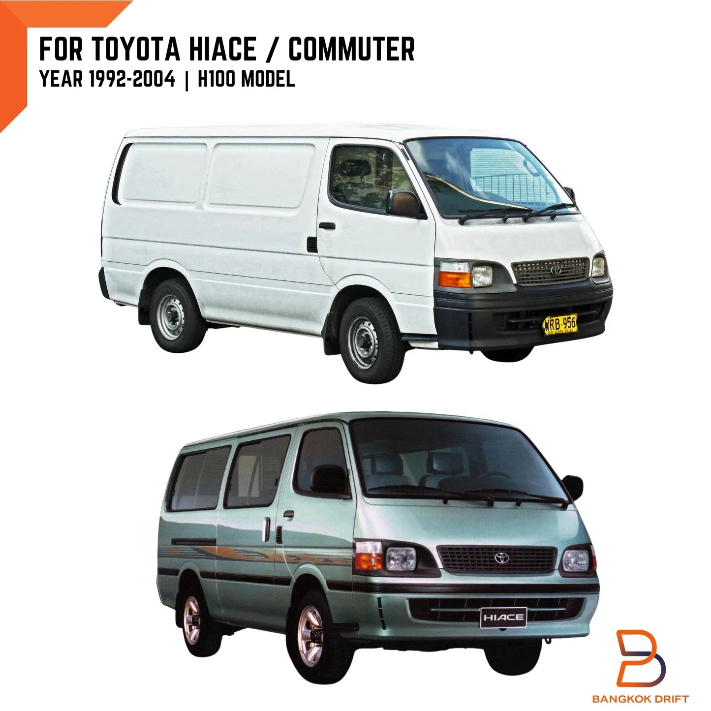 Visor Rain Shield Wind Deflector for Toyota Hiace Commuter (1992-2004)