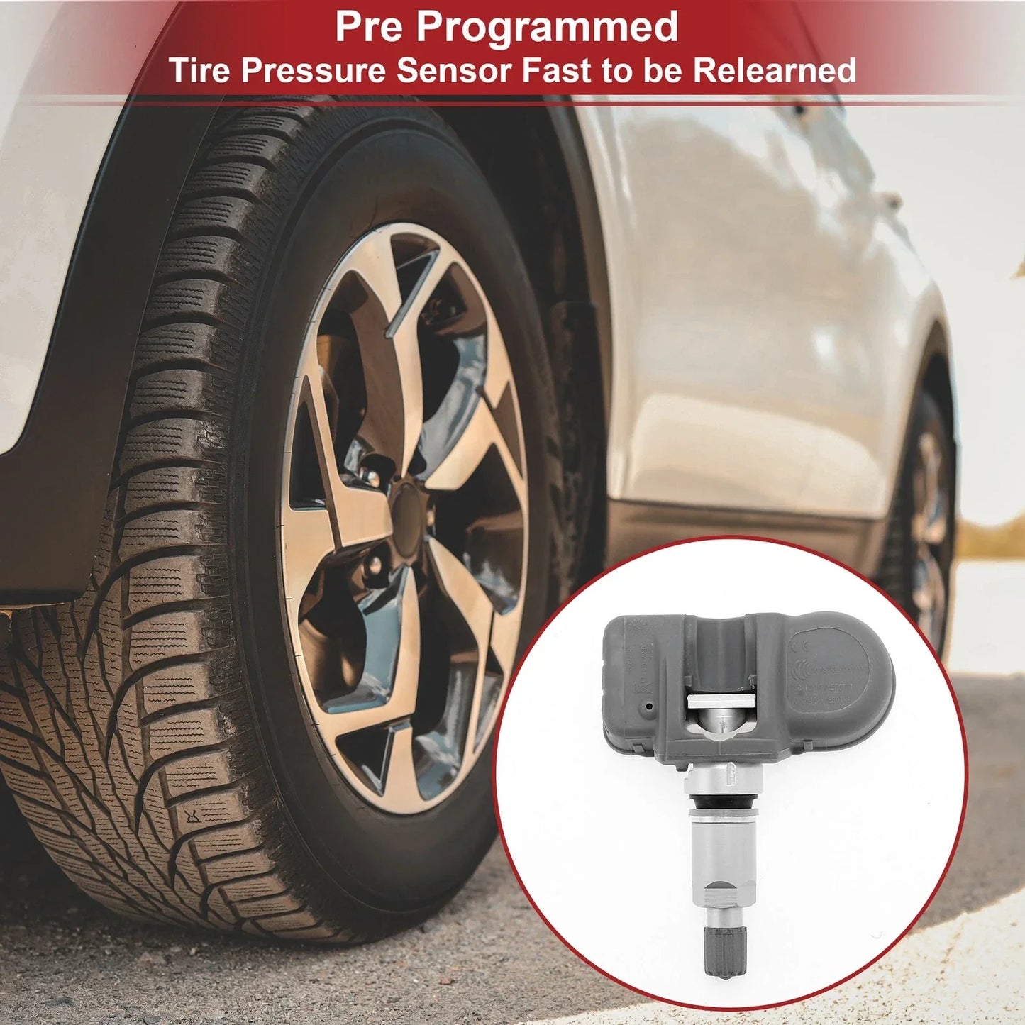 Tire Pressure Sensor 433MHz for Dodge Challenger (2008-2021) 1 x Sensor