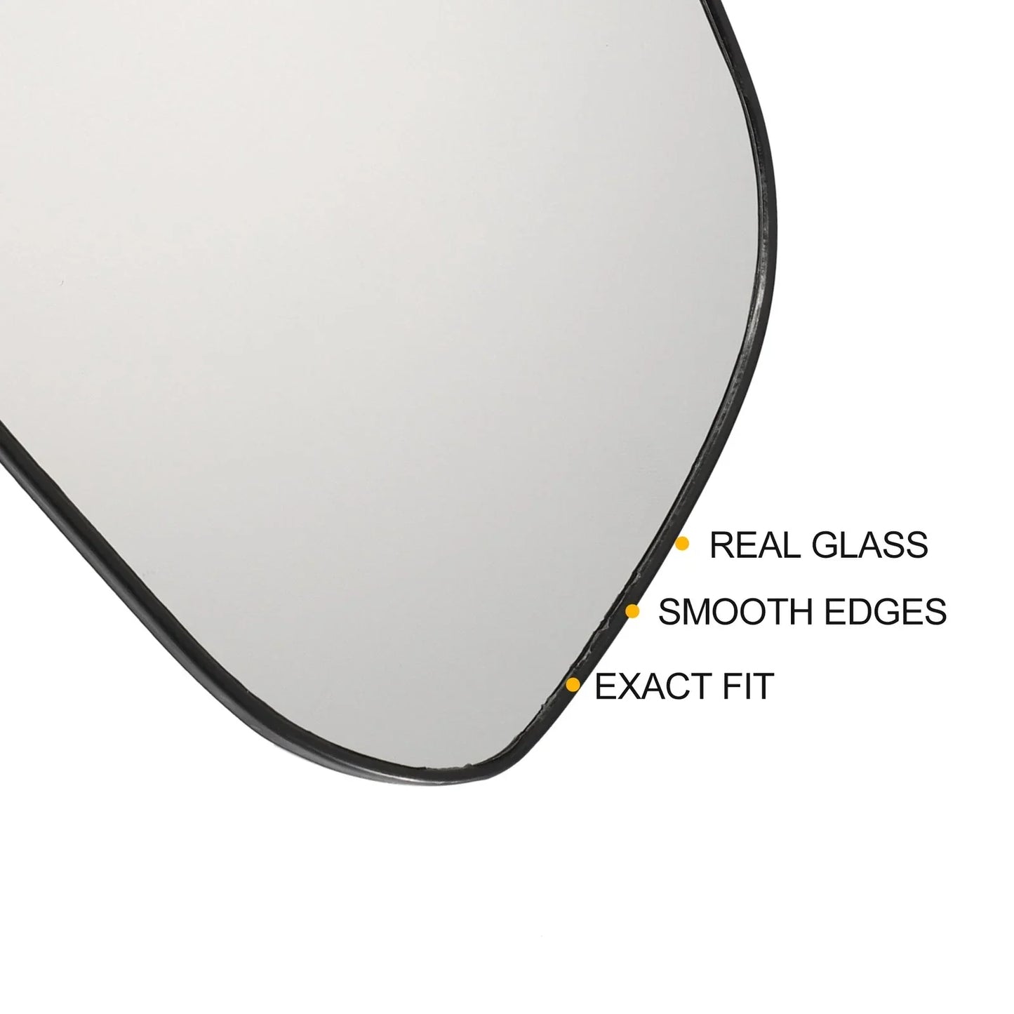 Right Side White Mirror Glass for Hyundai I10 (2013-2019)