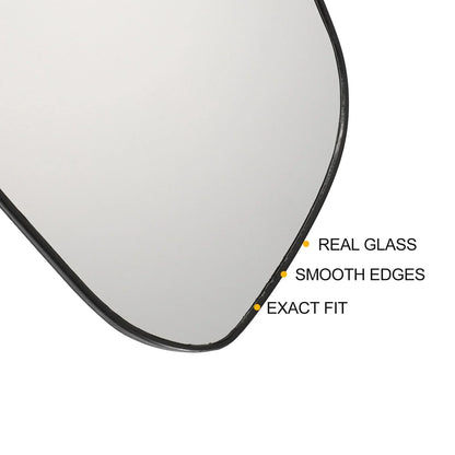 Right Side White Mirror Glass for Hyundai I10 (2013-2019)