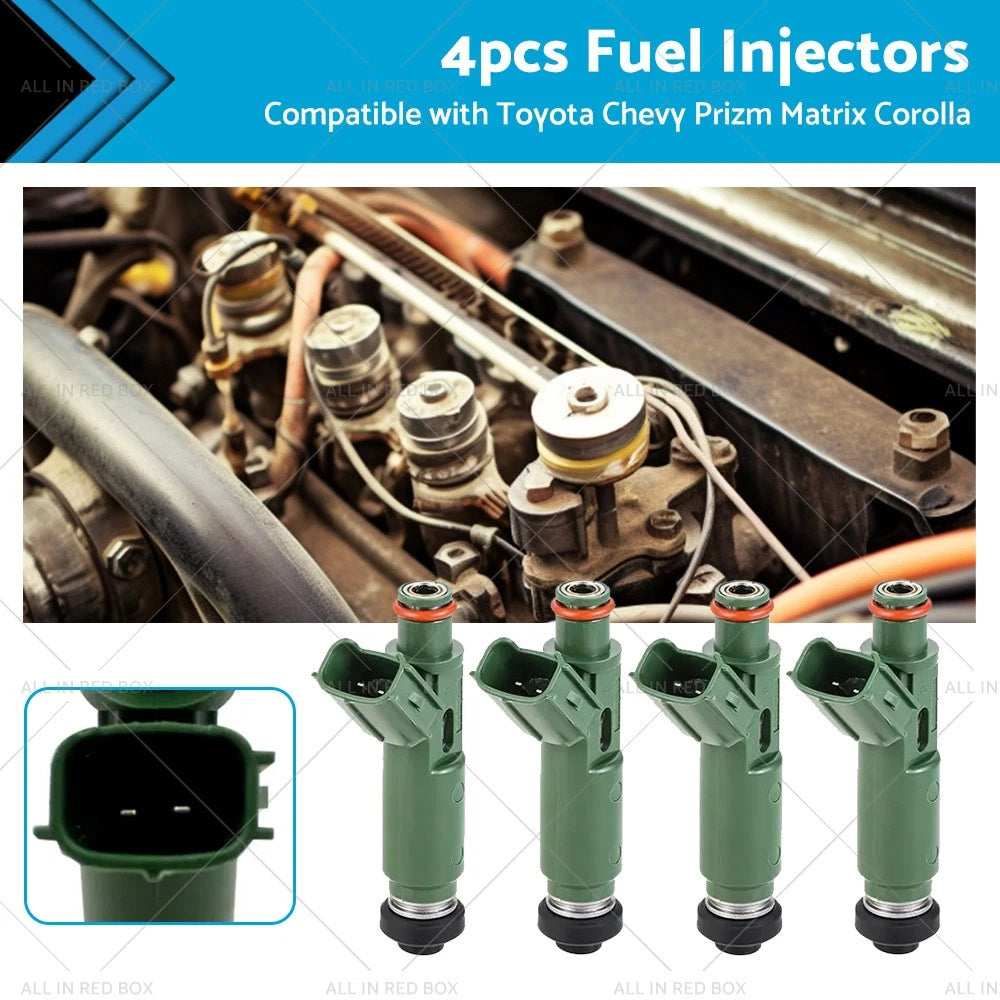 4PCS Fuel Injectors for Toyota Corolla, Matrix, Chevy Prizm (2003-2008)