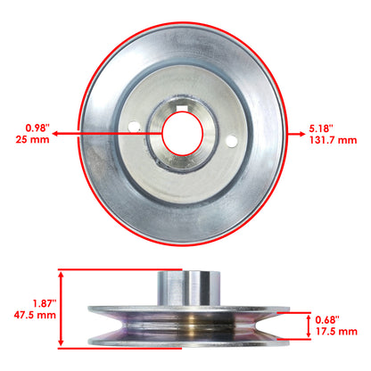 Deck Spindle Pulley Replacement for Scag Freedom Z 48 in (2017–2023)
