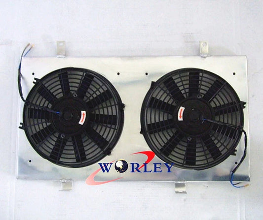 3 Row 52MM Aluminum Radiator & Shroud & Fans for Nissan Silvia S13 (1989-1994)
