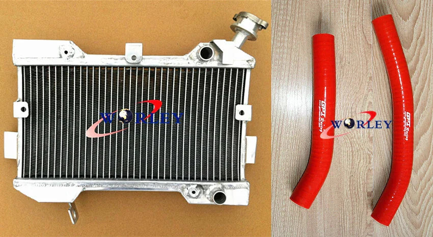 Aluminum Radiator + RED Silicone Hose for SUZUKI LTR450 (2006-2009)