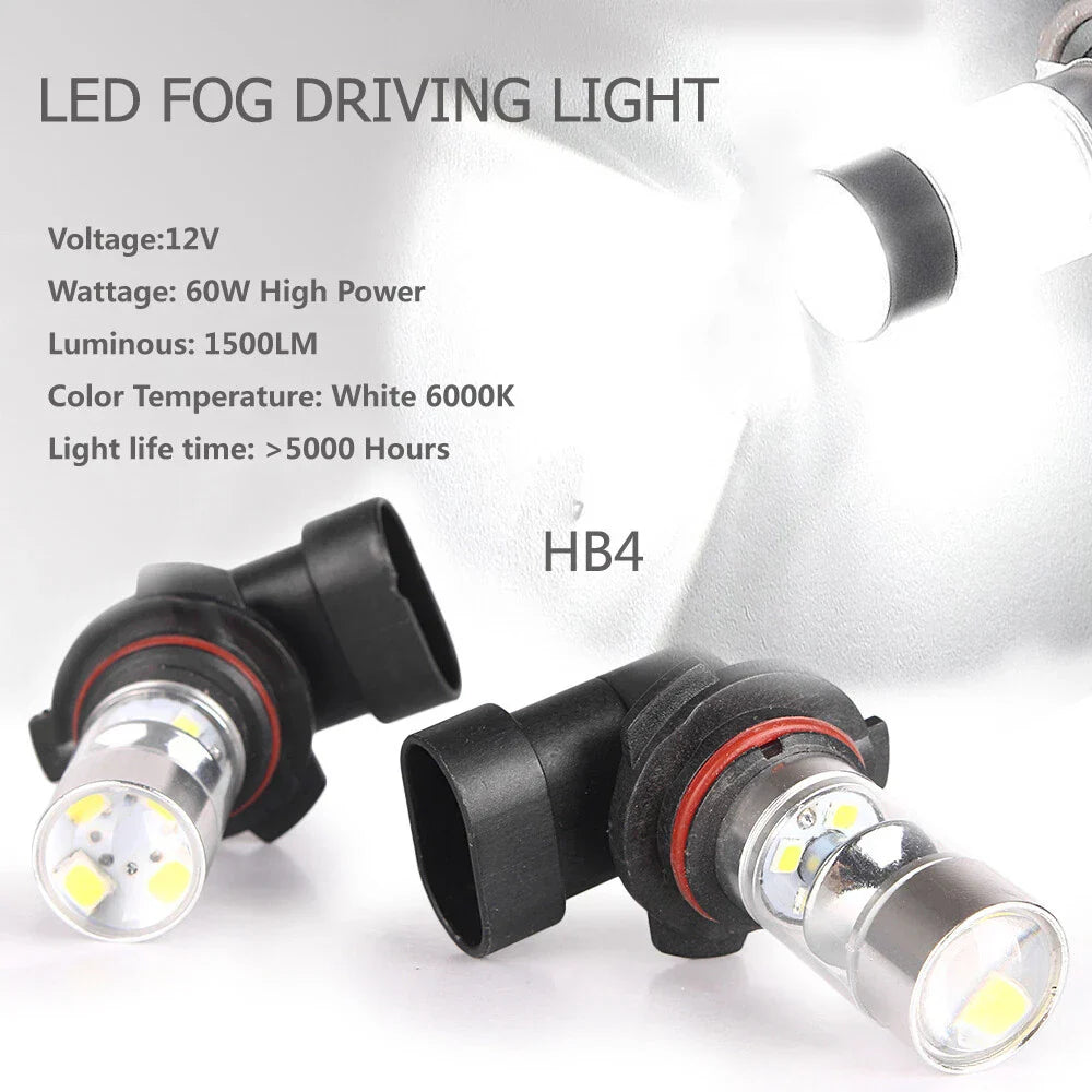 60W HB4/9006 DRL LED Fog Light Bulbs for Car