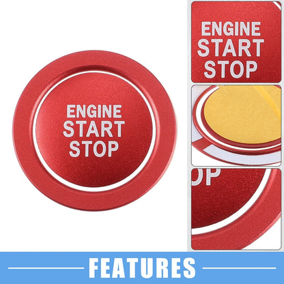 Ignition Button Sticker for Lexus IS ES RX GS NX - Aluminum Red
