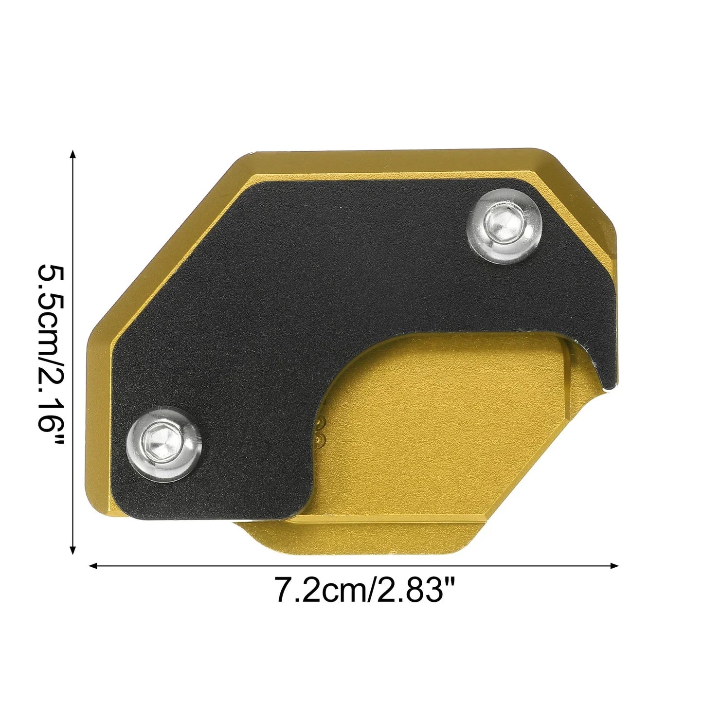 Aluminum Alloy Motorcycle Kickstand Pad for Honda - Black Yellow