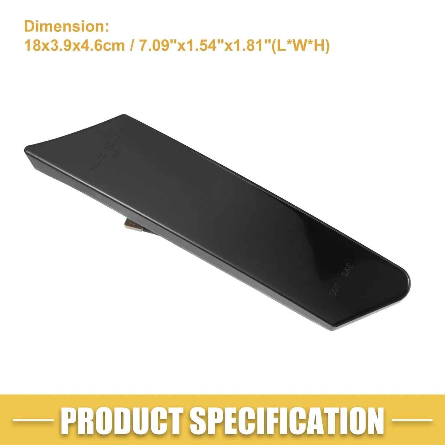 LED Side Marker Light for Porsche 997 (Amber, Black) - 1 Pair